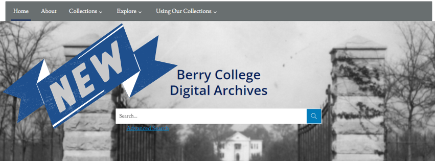 Screenshot of New Digital Archive Website